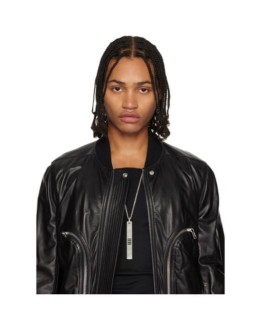 Parts Of 4 Black Plate Necklace for men