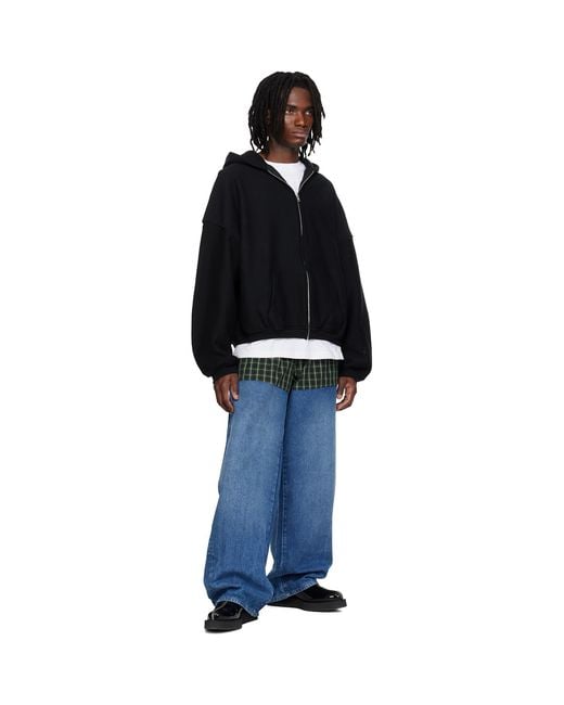 Alexander Wang Black Star Zip Up Hoodie for men