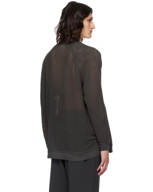 Jan Jan Van Essche Black O-project Loose-fit Long Sleeve T-shirt for men