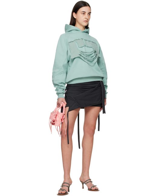 OTTOLINGER Green Distressed Multiline Hoodie