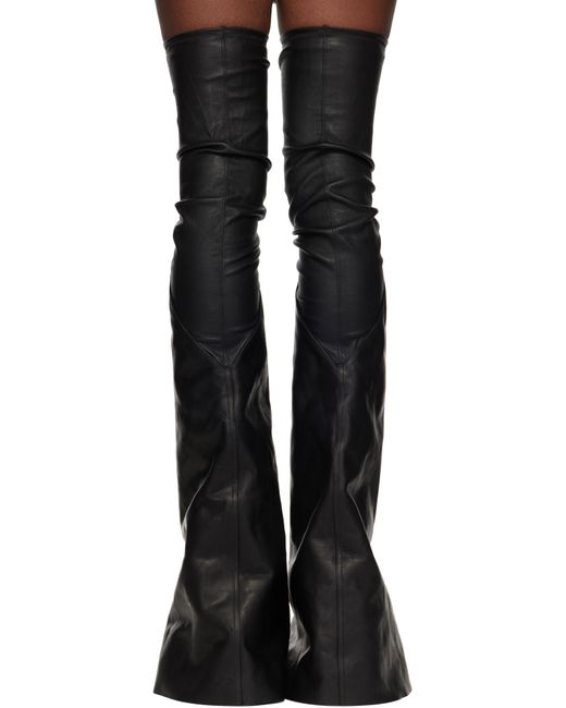Rick Owens Black Porterville Cargowedge Boots for men