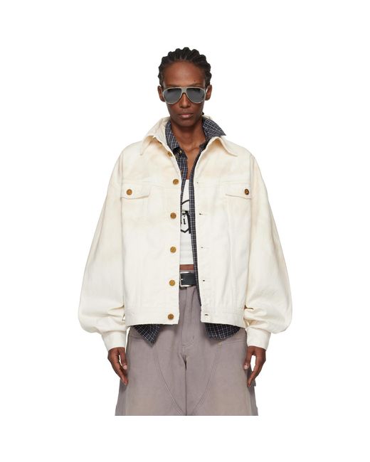 Willy Chavarria Natural Off- Chachi Denim Trucker Jacket