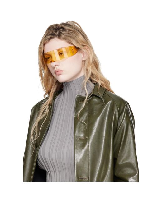 MM6 by Maison Margiela Black Ssense Exclusive Shield Sunglasses