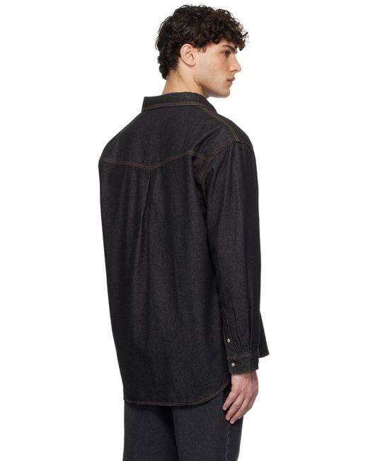 Uniform Bridge Black Western Denim Shirt for men