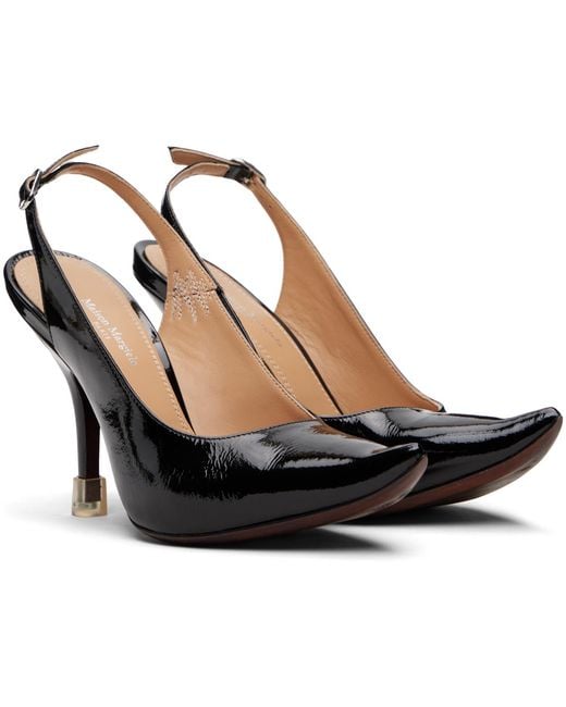 Maison Margiela Black Loved To Death Slingback Heels