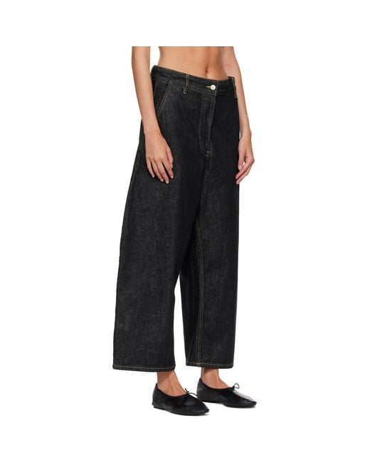 Studio Nicholson Black Chalco Wide Leg Jeans