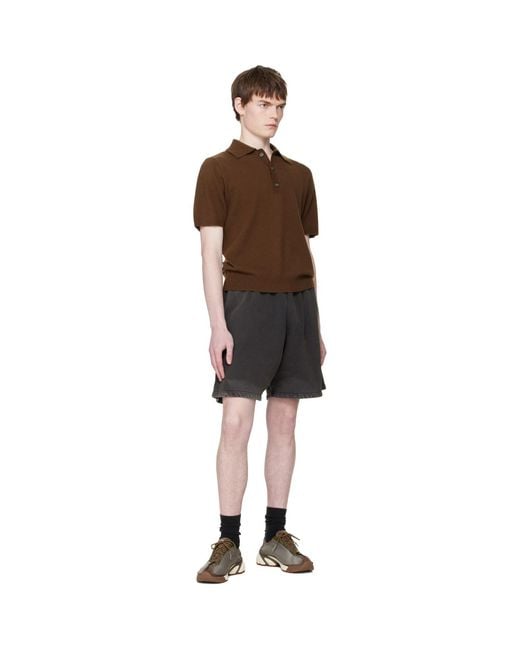 Entire studios Black Standard Sweat Shorts for men