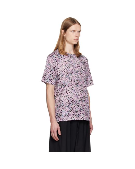 Dries Van Noten Purple Regular Fit Cotton T-Shirt for men
