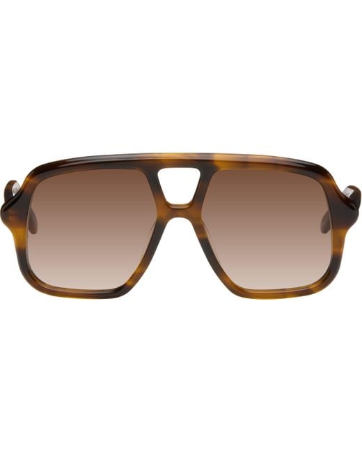 Loewe Black Aviator Slim Sunglasses for men