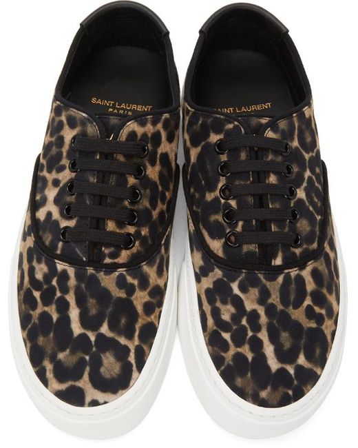 速くおよび自由な High Top Print Leopard Sneakers N A Laurent スニーカー Saint スニーカー レオパード スニーカー