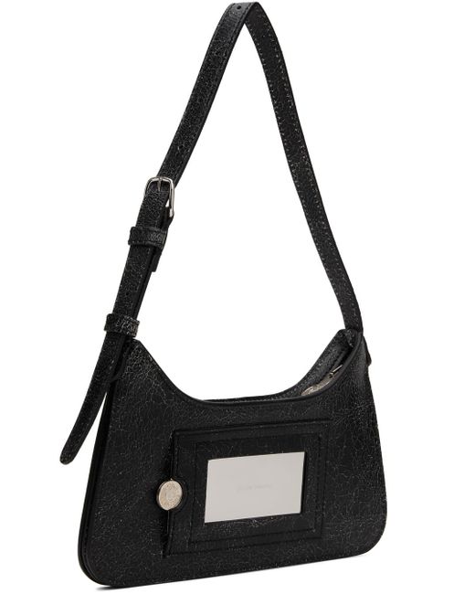 Micro sac à bandoulière platt noir Acne en coloris Black