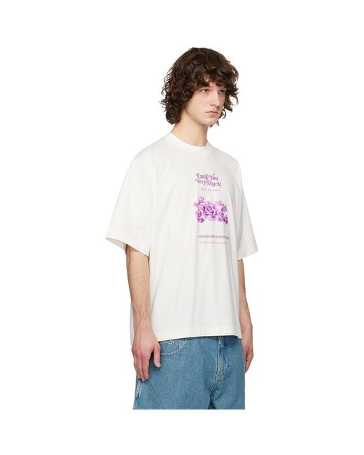 Vetements White Off- 'Fuck You Very Much' T-Shirt for men