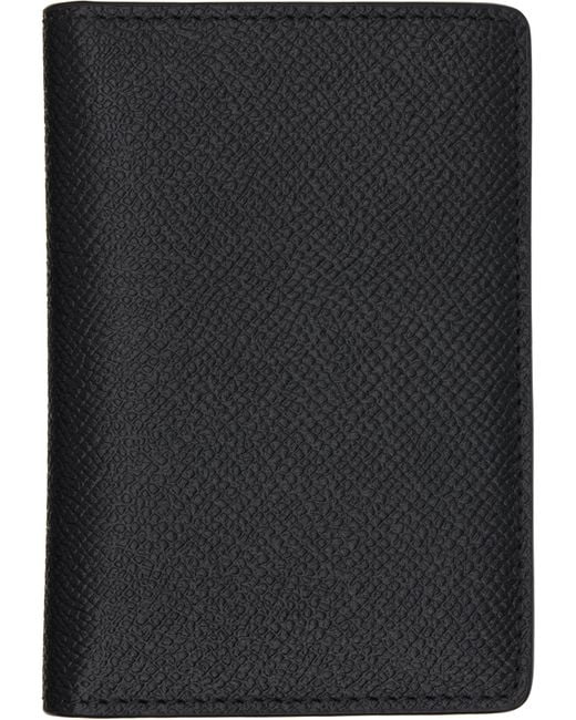 Maison Margiela Black Four Stitches Card Holder for men