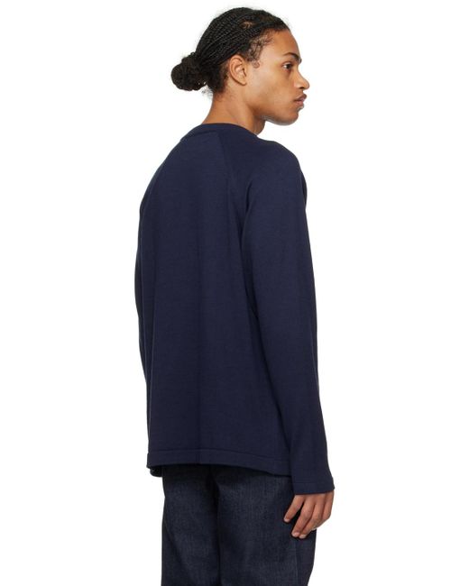Nanamica Blue Crewneck Sweater for men