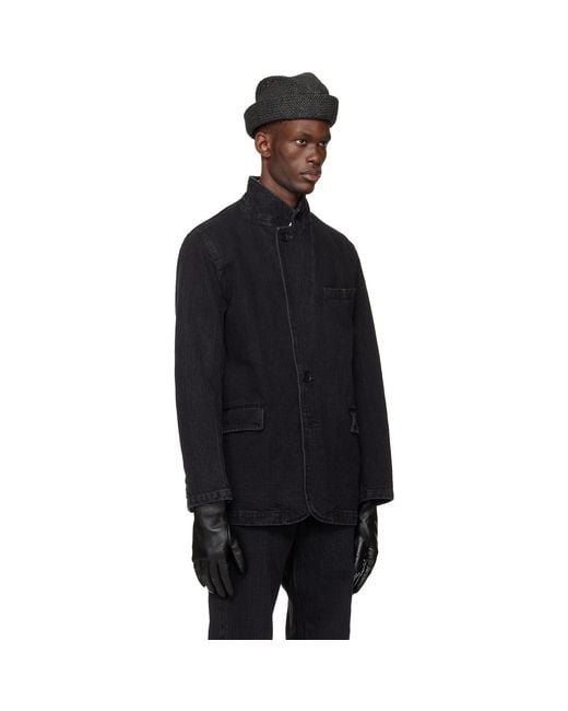 Sir Black Washed Denim Jacket for men