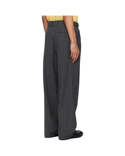 Kiko Kostadinov Black Minna Gathered Trousers for men
