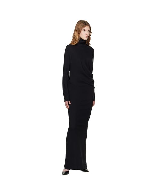 Totême Black Long Twist Maxi Dress