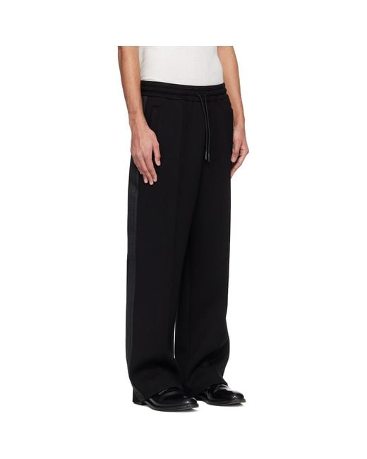 DSquared² Black D2 Tape Jersey Sweatpants for men