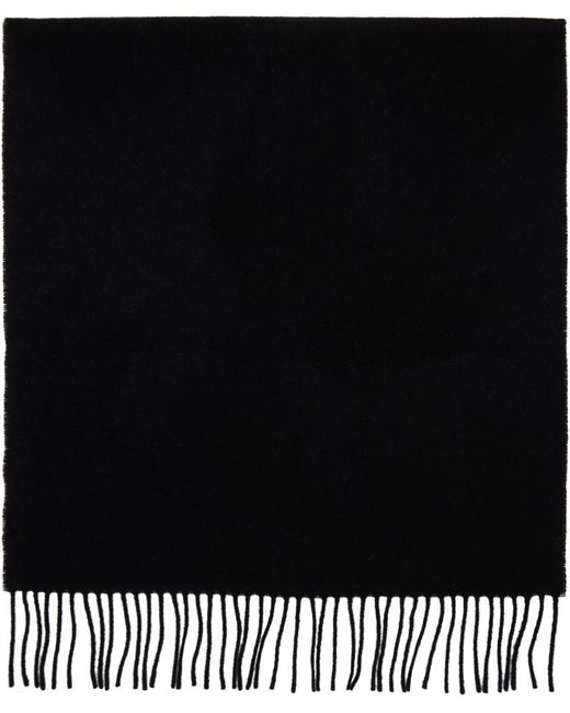 Moncler Black Wool Scarf