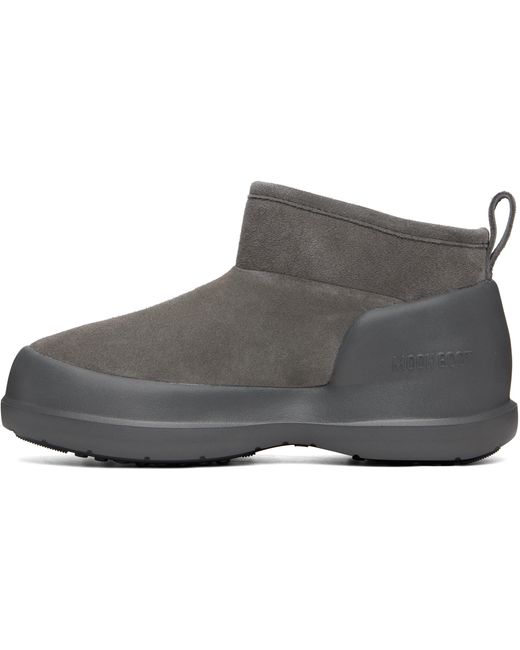 Moon Boot Black Mezzaluna Suede Low Boots for men