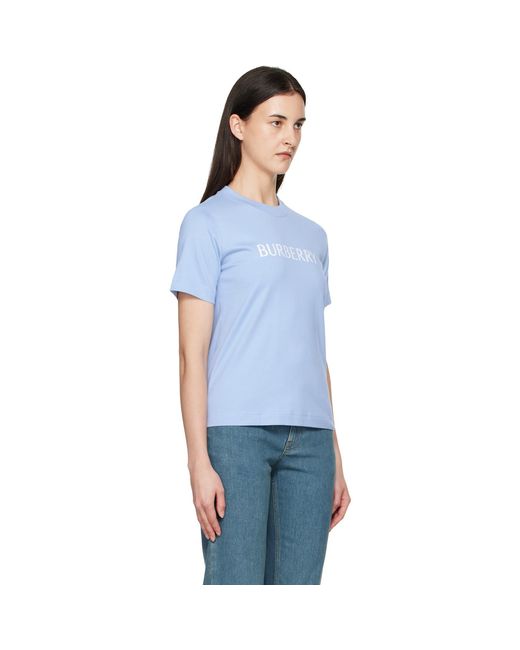 Burberry Blue Logo Cotton T-Shirt