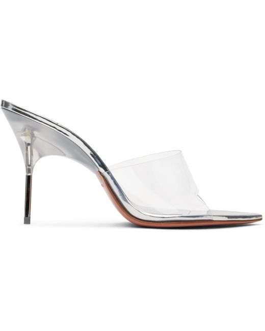 AMINA MUADDI Black Transparent Bianca Glass Slipper 95 Mules