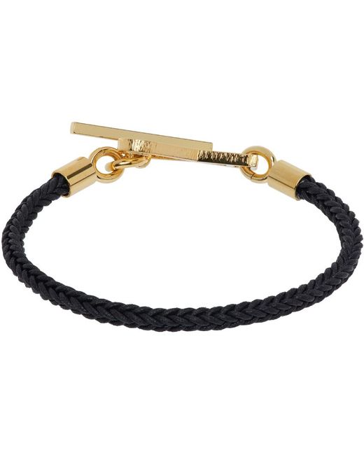 AMI Black Ami De Cœur Cord Bracelet for men