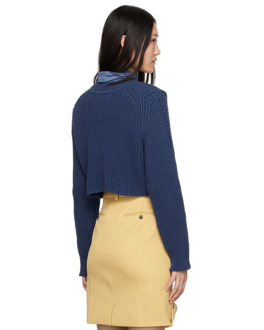 RECTO. Blue Cropped Sweater
