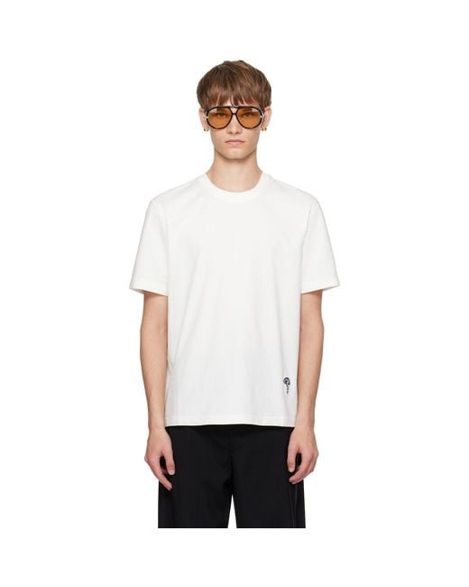 Bottega Veneta White Off- Cotton T-Shirt for men