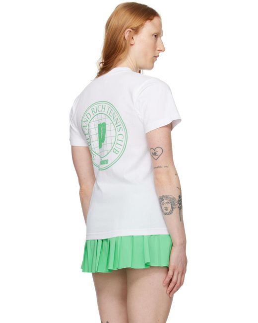 Sporty & Rich Sportyrich Princeエディション ホワイト Net Tシャツ Green