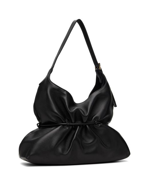 Balmain Black Sphynx Medium Smooth Leather Bag