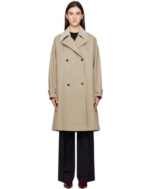 Rohe Black Suede Collar Garden Trench Coat