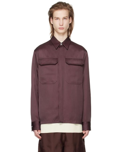 Chemise mauve à poches à rabat Jil Sander pour homme en coloris Purple