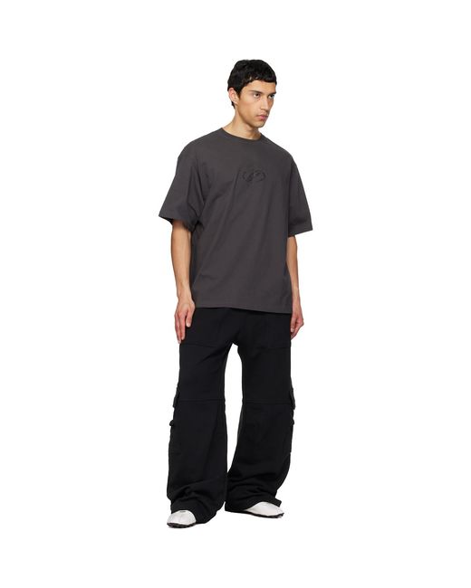 we11done Black T-Shirt for men
