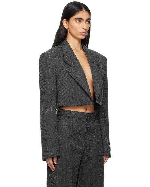 Alexander Wang Black Cropped Blazer