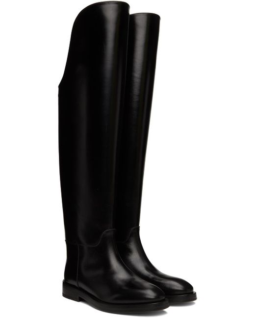 DURAZZI MILANO Black Equestrian Boots