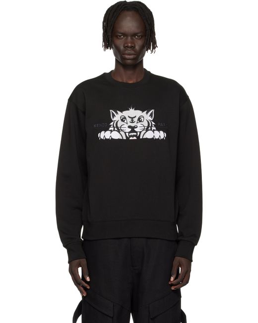 Pull Molletonné Noir À Logo Happy Tiger Brodé KENZO pour homme en coloris Black