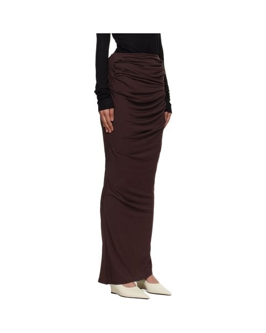 Entire studios Black Drape Maxi Skirt