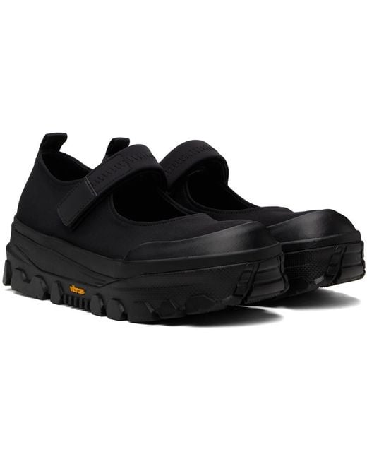 Amomento Black Vibram Mary Jane Loafers for men