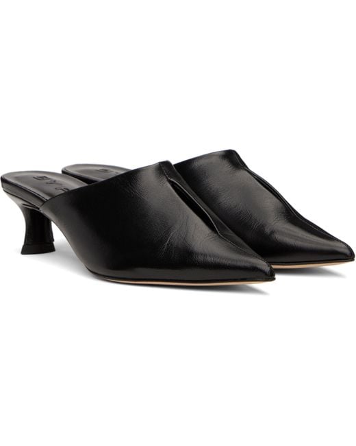 By Far Black Luciana Mules
