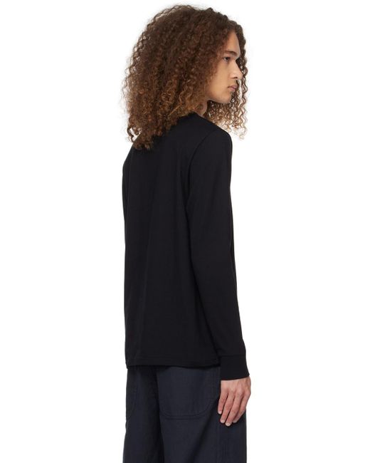 Fred Perry Black Twin Tipped Long Sleeve T-shirt for men