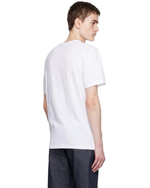 Maison Kitsuné White Baby Fox T-shirt for men