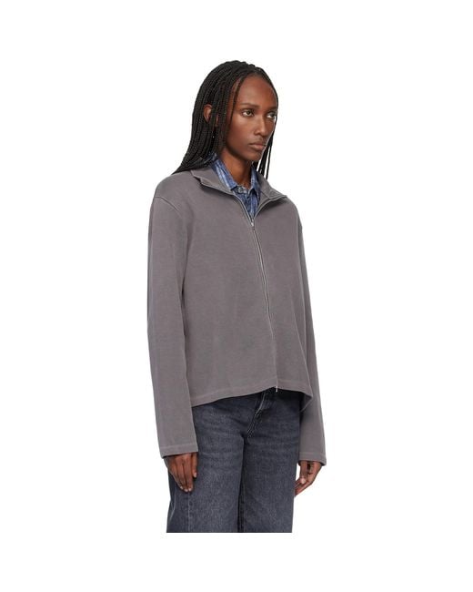 Our Legacy Black Shrunken Fullzip Sweatshirt