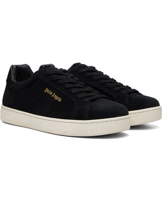 Palm Angels Black Classic Logo Tennis Sneakers for men