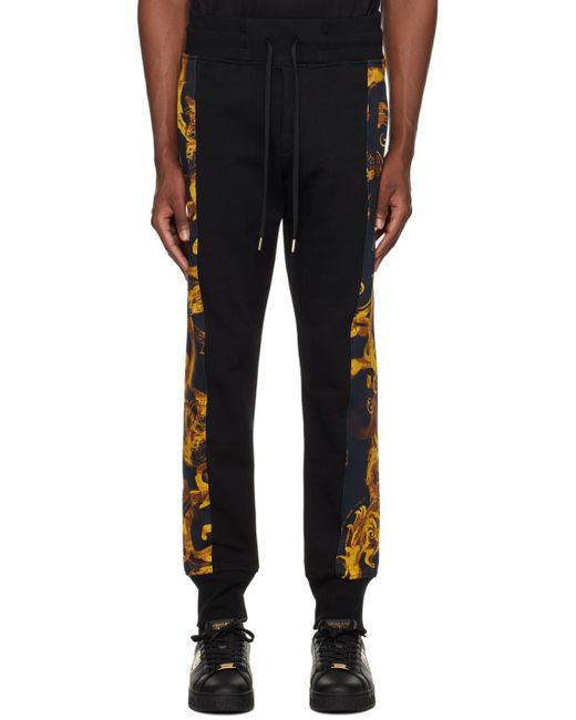 Versace Black Watercolour Couture Sweatpants for men