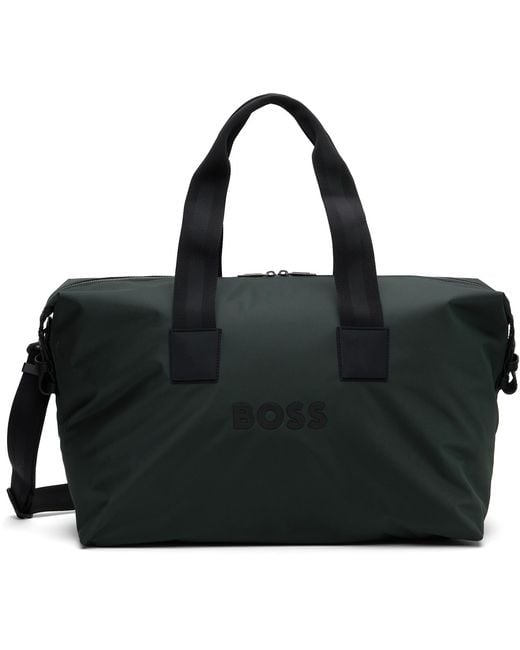Boss Black Bonded-Logo Duffle Bag for men