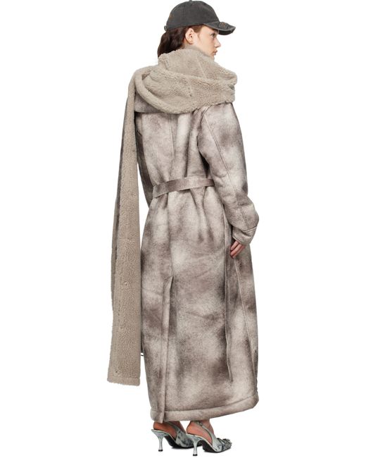 Y. Project Snap Off Panel Aviator Faux-shearling Coat in Black | Lyst