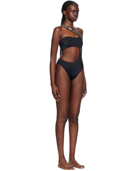 Versace Black Greca Border Swimsuit