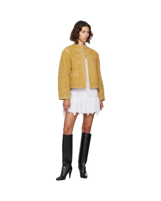 Isabel Marant Yellow Emalia Denim Jacket
