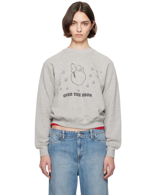 Re/done Multicolor Classic 'Snoopy Moon' Sweatshirt